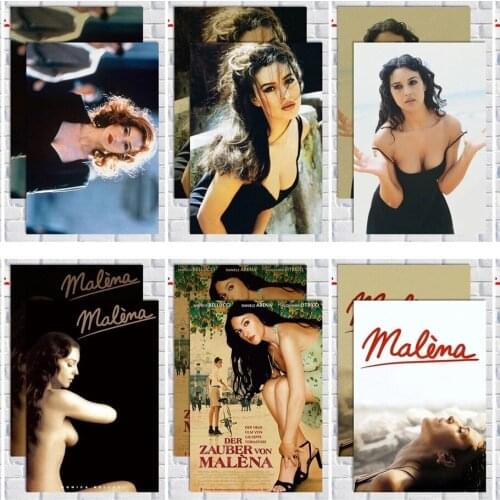 Monica Bellucci Italy sexy actress movie star kraft paper bar poster Retro Poster decorative painting