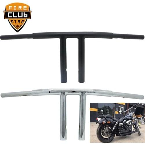 Motorcycle Chrome Custom Motorcycle Handlebar 10" Rise T Bars 1-1/4" Fat Bar For Harley Sportster XL DYNA LOW RIDER