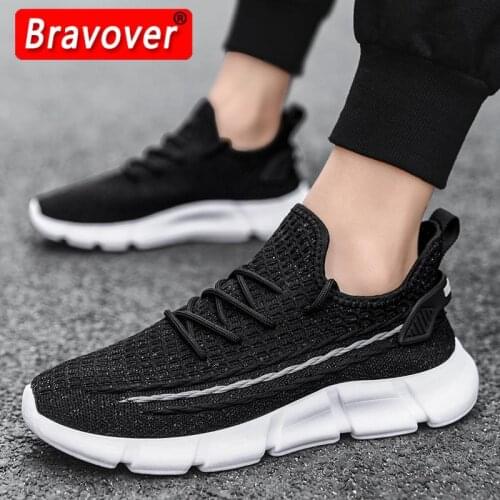 Men Cushion Running Shoes Breathable Knit Athletic Comfortable Trainers Light Outdoor Mesh Sneakers Size 39-46