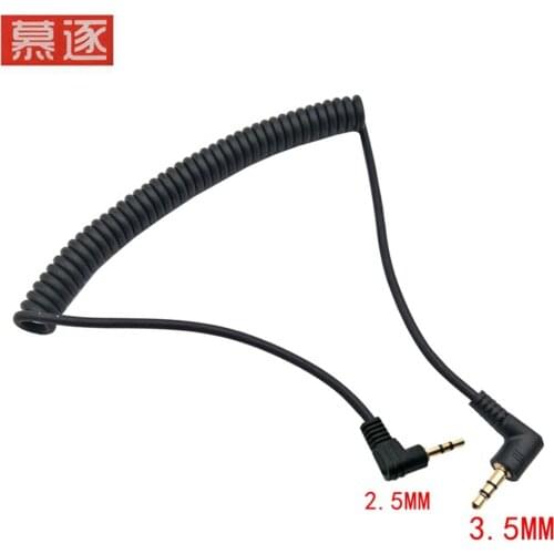 Neue 3,5 MM M-M PC Sync Kabel Stecker-stecker-Frühling Kabel Mit Schraube Lock Für CANON NIKON