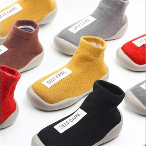 New Baby Shoes Infants Soft First Walker Kids Soft Rubber Sole Boys Girls Floor Socks Children Shoes