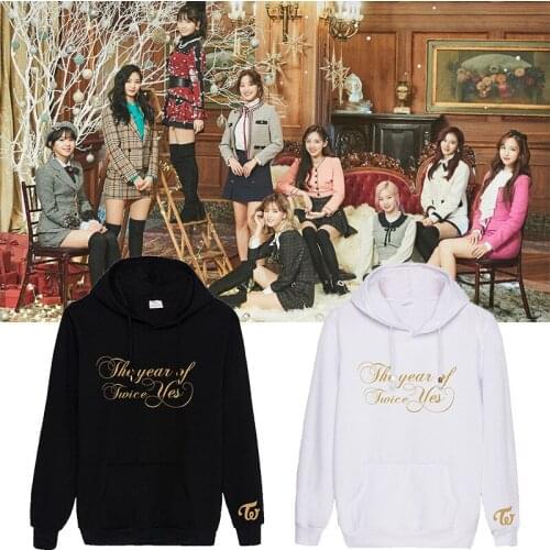 New Korean KPOP TWICE The 3rd Special Album The Year of Yes Hooded Sweatshirt Long Sleeve Tops K-POP Pullovers Hoodies