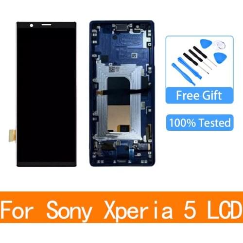 Original 6.1" AMOLED For Sony Xperia 5 LCD Display Touch Screen Digitizer Assembly X5 For Sony X5 Lcd With frame replacement