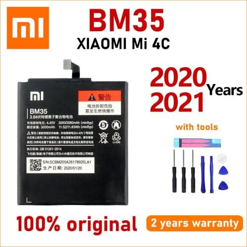 Xiao Mi Original 3080mAh BM35 Phone Battery For Xiaomi MI 4C MI4C High Quality Batteries With Tools+Tracking number