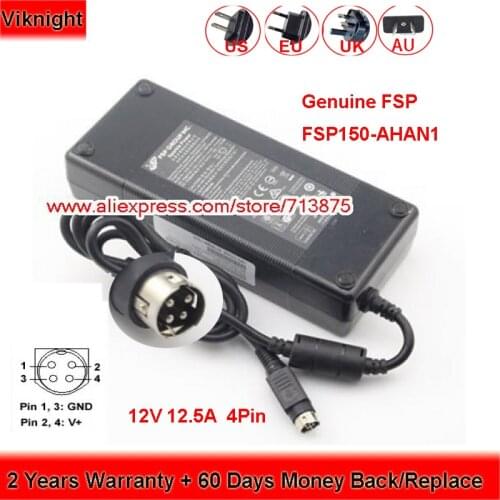 Genuine FSP FSP150-AHAN1 4Pin 12V 12.5A 150W Charger AC Adapter Power Supply