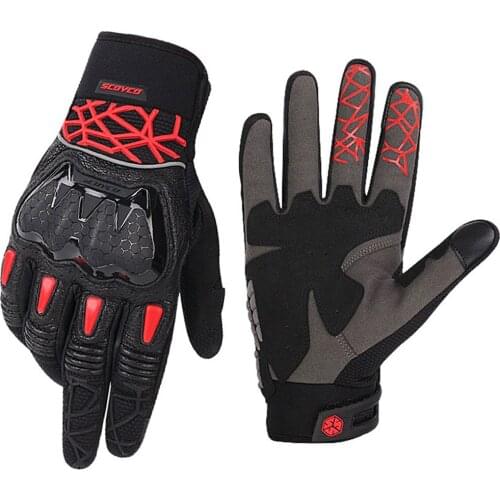 Touch Screen Guantes Moto Breathable Leather Motorcycle Gloves Anti-Fall Motocross Gloves Men Summer Riding Gloves Equipment