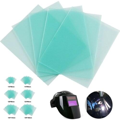 10pcs Clear PC Welding Protective Covers Lens Plate For Welding Helmet Mask Lens Replacement Spares 6 Sizes Protective Board