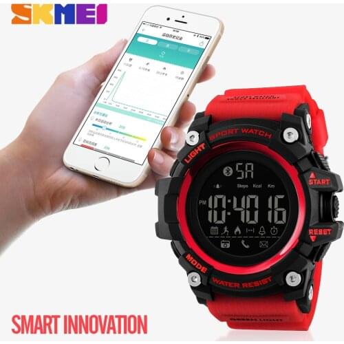SKMEI Smart Mens Watch Brand Sport Pedometer Calories Digital Watches Waterproof Bluetooth Smart Electronic Watch Male Clock