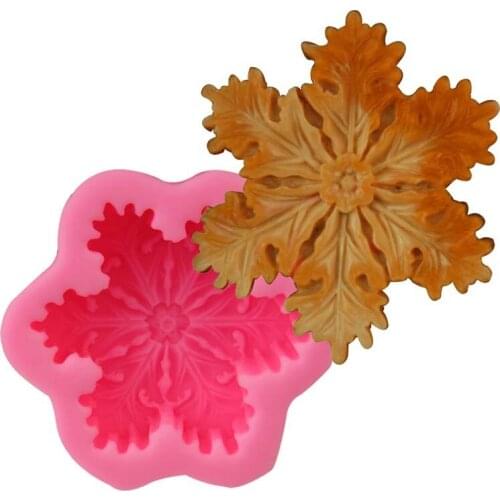 Snowflake Chocolate Candy Jello 3D Silicone Mould Cake Tools Soap Mold Sugar Craft Cake Decoration