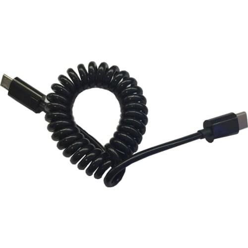 Spiral Coiled USB 3.1 C-TYPE male to 2.0 micro 5P adapter adaptor Cable 3.0M