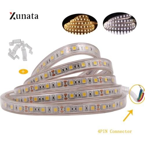 DC12V 24V SMD5050 LED Strip Light 60Leds/m Flexible LED Tape Waterproof LED Ribbon White Warm White LED Light Strip for Decor