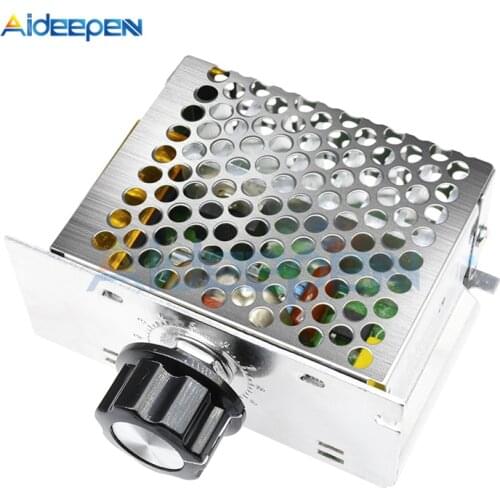 AC 220V 4000W SCR Electric Motor Speed Controller Voltage Regulator Dimmer Electronic Volt Regulator Dimmer Thermostat Regulator