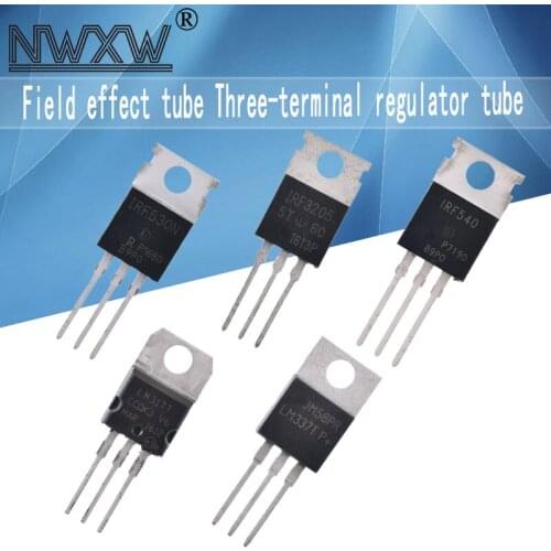 10PCS IRF510 IRF520 IRF540 IRF640 IRF740 IRF840 LM317T Transistor TO-220 IRF510PBF IRF520PBF IRF740PBF IRF3205 LM317 LM337T