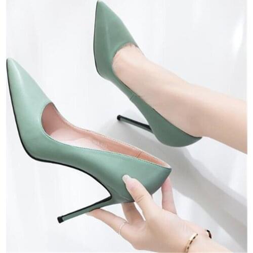 Women High Heels Female Shoes Classics Basic Women Pumps Pointed Toe Slip On Casual Shoes Spring Autumn New Arrival DE
