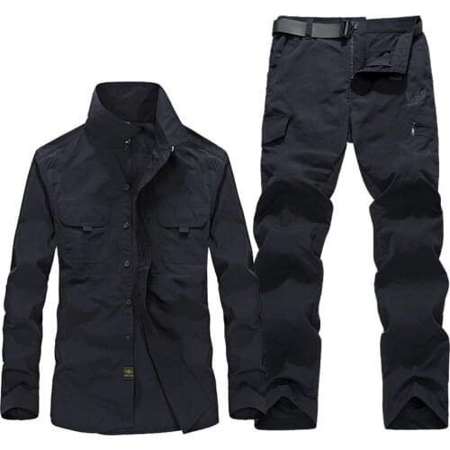 Outdoor Militar Tactical Men Women Quick-drying Breathable Long Sleeve Shirt Pants Hiking Camping Trekking Fishing Climbing Suit
