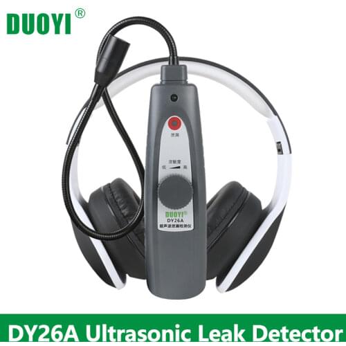 DUOYI DY26A Ultrasonic Leak Detector Tool Transmitter Sealing Flaw Stethoscope Gas Water Leak Pressure Vacuum Probes Location