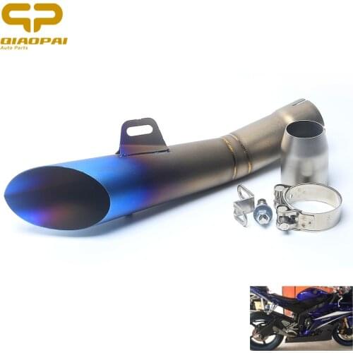 Motorcycle Exhaust Pipe Muffler Clamp Moto GP HP Exhaust Pipe Escape For Honda CB400 GY6 -125 Kawasaki ER-6N Yamaha YZF R6