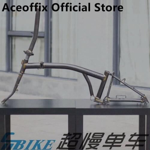 Aceoffix For Brompton Bike 2021 Frame 1 Set Varnish Brazed Dark Chrome Molybdenum Steel Folding Bike Frame