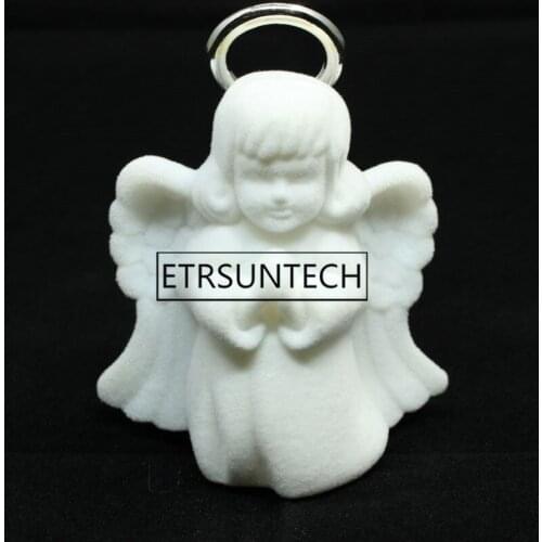 100pcs White Jewelry Box Lovely Angel Velvet Wedding Necklace Display Box Gift Box Container Case for Jewelry Packaging