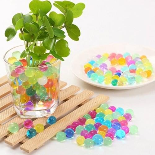 1000pcs Crystal Soil Pearl Gel Ball Polymer Hydrogel Crystal Mud Bead Growth Magic Jelly Wedding Home Party Decoration