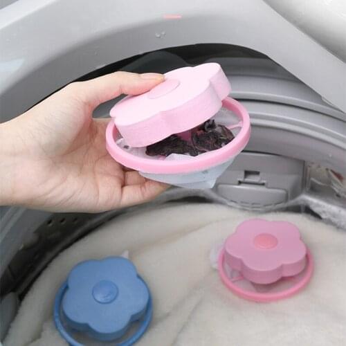 2Pcs Reusable Floating Catcher Filter Mesh Washing Machine Filter Laundry Balls Hair Cleaning Bag Dirty Fiber Collector