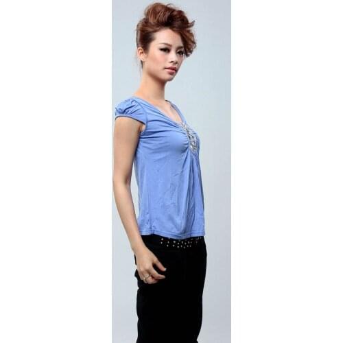 2020 Women mint Short Sleeve Shirt Top Garment