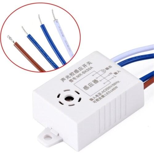 220V Model 3700 Sound and Light Control Suitable for LED Sensor Switch Human Body Sound and Light Control Sensor Switch