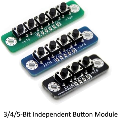 3/4/5-Bit Independent Button Module MCU External Button Module Micro Switch Button Board Bluetooth Power Amplifier Button Board