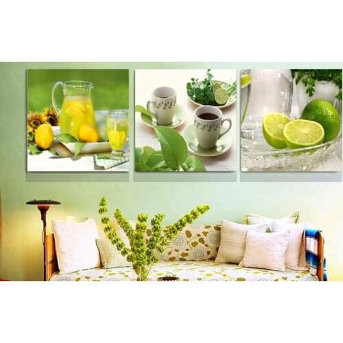 3 piece of canvas art modern restaurant pictures home decoration fruit still life paintings