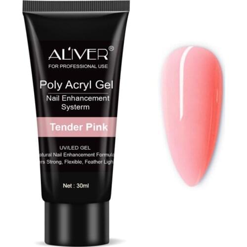 30ml Painless Nail Extension Gel Nail Art UV Gel crystal Transparent Solid Paperless Fast solid Extension Gel TSLM1