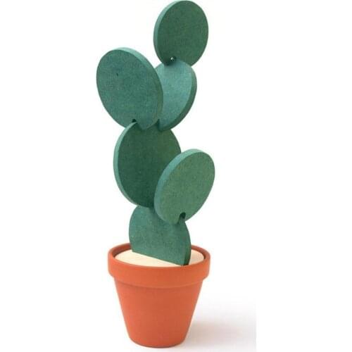 6PCS/Set Creative Multifunction Round Cactus Shaped Coasters Non-slip Cup Mats Pad Table Drinks Coasters Cup Holder