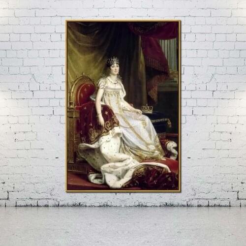 Artcozy Oil Canvas Painting Empress Josephine Princess For Home Decoration Wall Art
