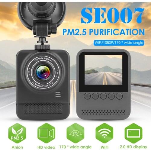 SE007 WiFi 2K HD Car DVR Camera 170 Wide Angle Night Vision Dashcam Ionizer Air Freshener PM2.5 Eleminator Automobile recorder