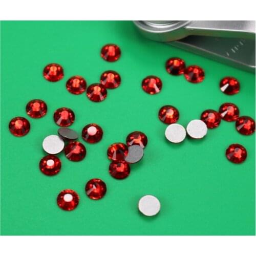 Size s4 Light siam Glitter Rhinestones Non Hot Fix FlatBack Strass Sewing & Fabric Garment Rhinestone Nail Art Stone