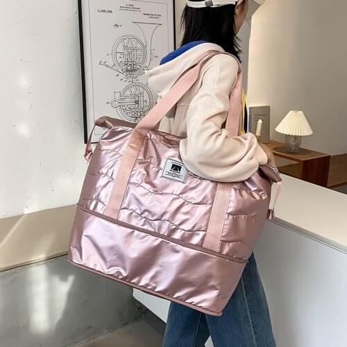 Large Female Travel Bag Travel Pocket Fashion Cross body Sports Travel Bag Shoe Compartment Clothing Storage Bag Shoulder Bag 56