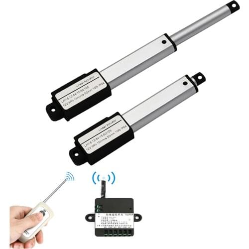 DC 12V RF Remote Contr Micro Linear Actuator 30mm/50mm Stroke Electric Putter Linear Actuator Electric Mini Linear Motor 30mm/s
