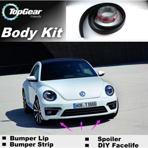 Bumper Lip Deflector Lips For Volkswagen VW Beetle A5 Fusca Maggiolino Coccinelle Front Spoiler Skirt / Body Kit / Strip