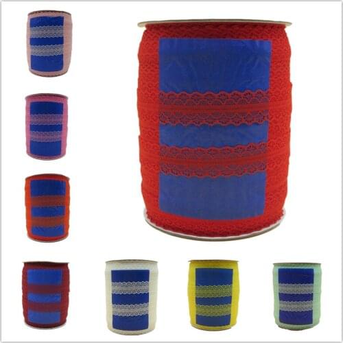 Hot Sale 400 Yards Lace Ribbon Tape 28mm African Lace Fabric Sewing Embroidery Clothing DIY Accessories