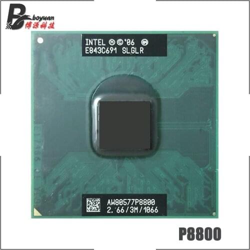 Intel Core 2 Duo Mobile P8800 SLGLR 2.6 GHz Dual-Core Dual-Thread CPU Processor 3M 25W Socket P