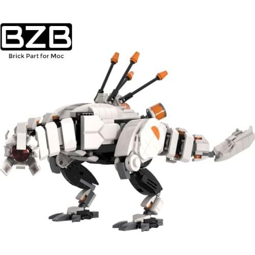 MOC Online Game IP Thunder Monster Building Blocks Dinosaur Bricks Tooth Horizon Beast Kids Toys Brain Game Children Best Gifts