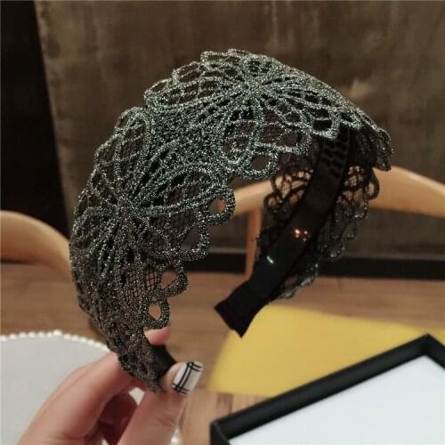 Fashion Korean style Rhinestone hairband Women Girls Fashion Sexy Simple LACE Butterfly Hair Hoop headwear Hair Accessories