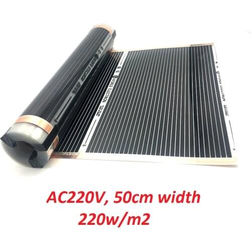 All Sizes AC220V Far Infrared Underfloor Heating Film 220w/m2 Electric Floor Warming Mat