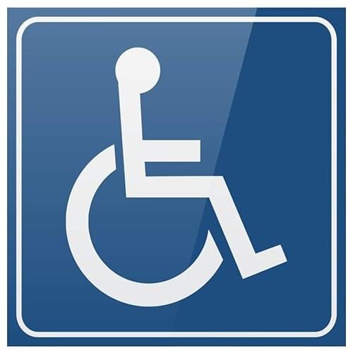 15cm Signs Stickers Decal Symbol ADA Compliant - Disable Wheelchair Sign Disability Sticker Premium Vinyl Water Proof Decals