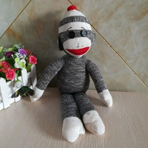 SOCK grey monkey stuffed animals kids baby toys plush toys 40CM baby gift girl cute dolls