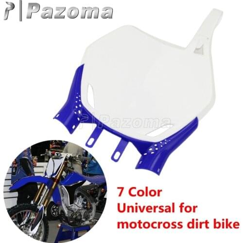 Motocross Plastic Front Name Number Plate For Honda Suzuki Yamaha YZ125 YZ250 YZ250F YZ450F YZF400 WR450F WR250F EXC SX XCF
