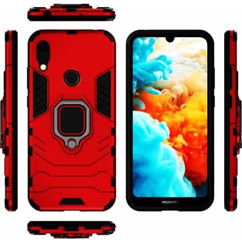 Phone Holder Finger Ring Case for Huawei Y6 2019 Magnetic Shockproof Cover For Huawei Y6 2019 Case 6.09 inch MRD-LX1 MRD-LX1F