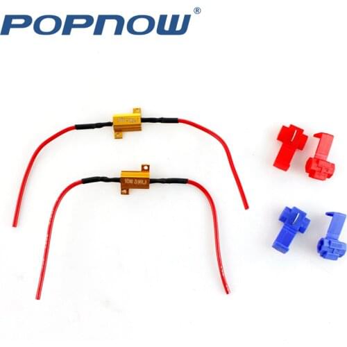 POPNOW 2x Led 10w 39Ohm Load Resistor SMD Canbus No Error RESISTORS WARNING CANCELLER T10 BA9S H6W 31mm 36mm 39mm 41mm Universal
