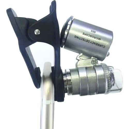 Jewelry and Jade Identification Portable Mini High Magnification Photo Multi-Purpose 60 Magnification Microscope