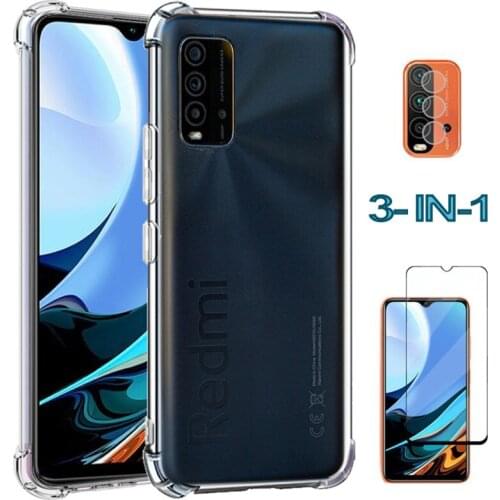 Redmi 9 T Cases On Redmi 9T Case Silicone+Glass For Xiaomi Redmi Note 9T 9 T Shockproof Back Cover Xiomi Redmi9T Phone Case