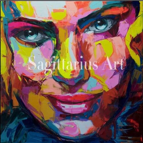 Handmade Hand painted Modern Francoise Nielly Abstract Wall Decor Fine Art Untitled 75 Oil Painting Artwork Canvas Painting art